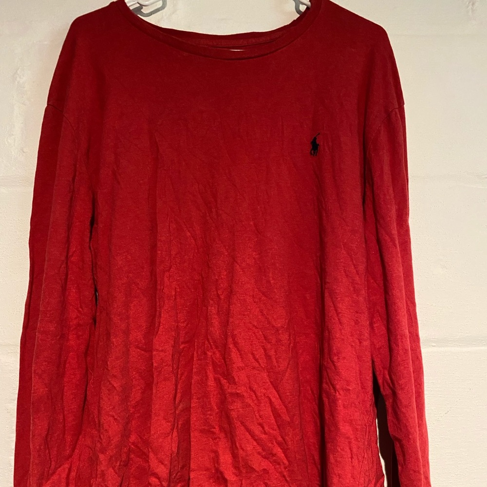 Polo Ralph Lauren salmon colored long sleeve shirt